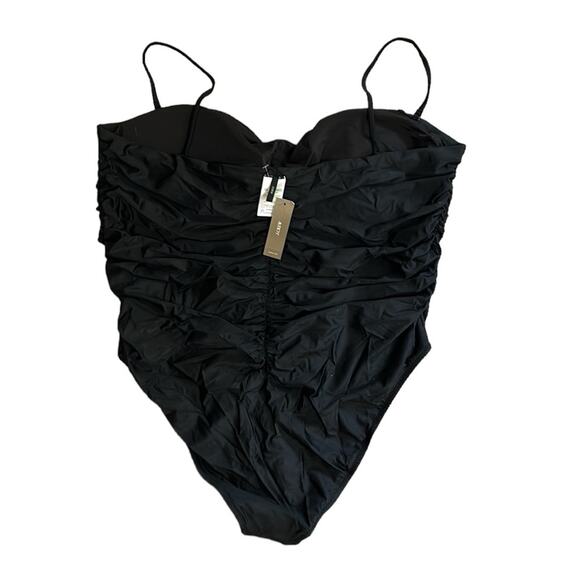 J. Crew Ruched sweetheart one-piece black swimsuit women’s plus size 24 - Picture 6 of 9